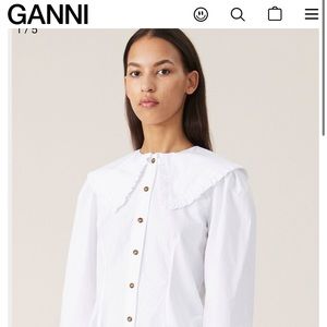 GANNI - Cotton Poplin Shirt (size 8 / 40)